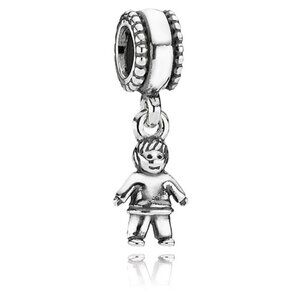 PANDORA Boy Dangle Charm Authentic Sterling Silver Son Grandson Nephew Family